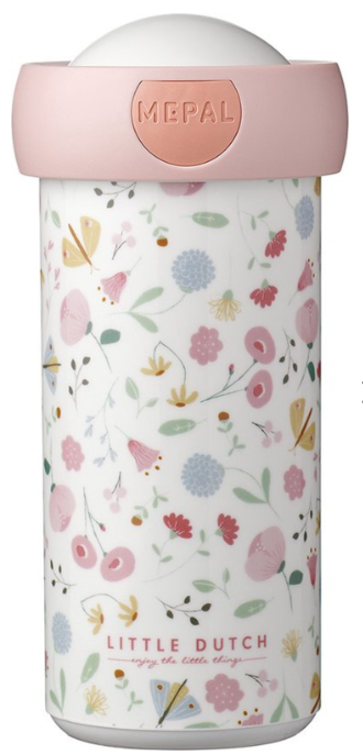 Mepal schoolbeker campus 300ml -flowers & butterfli-Roze