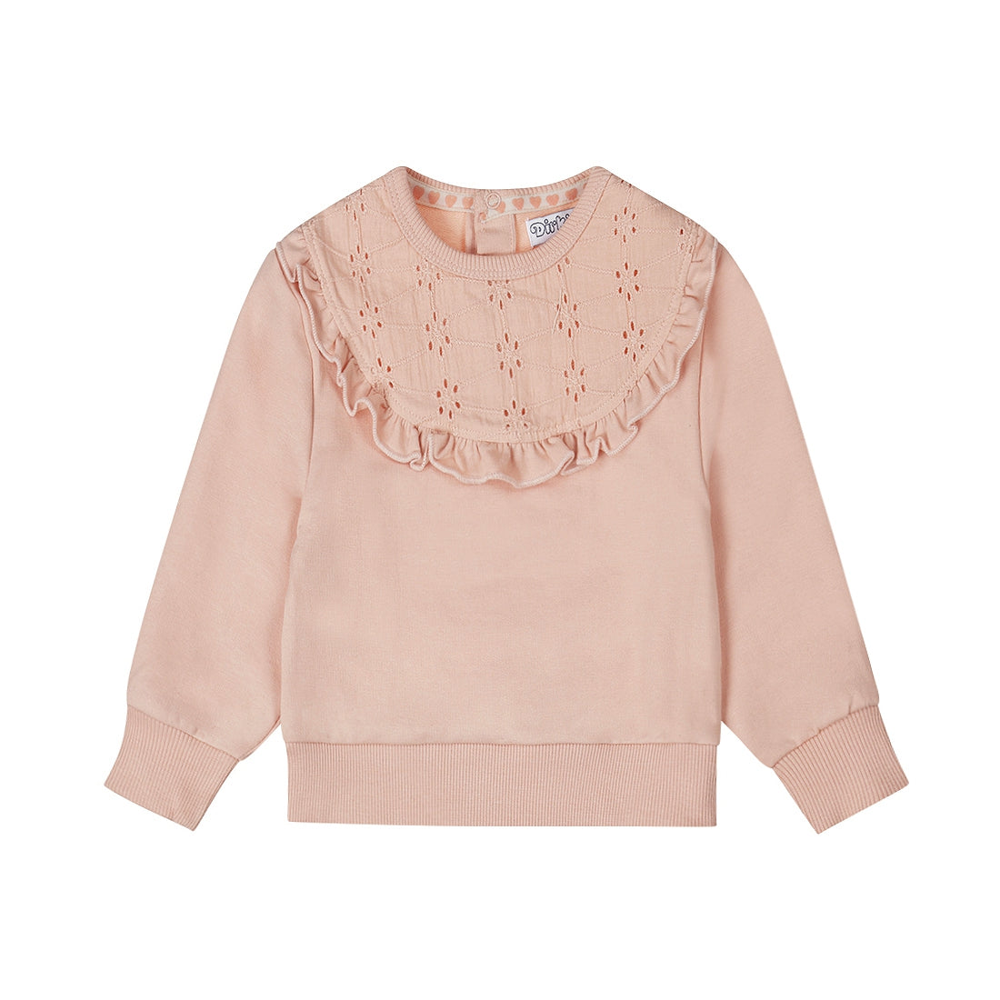 Dirkje-Meisjes Sweater ls-Light coral