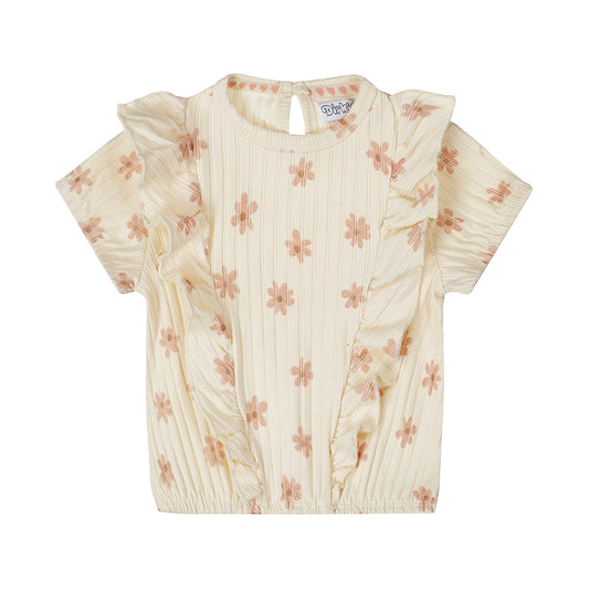 Dirkje-Meisjes T-shirt ss-Off white