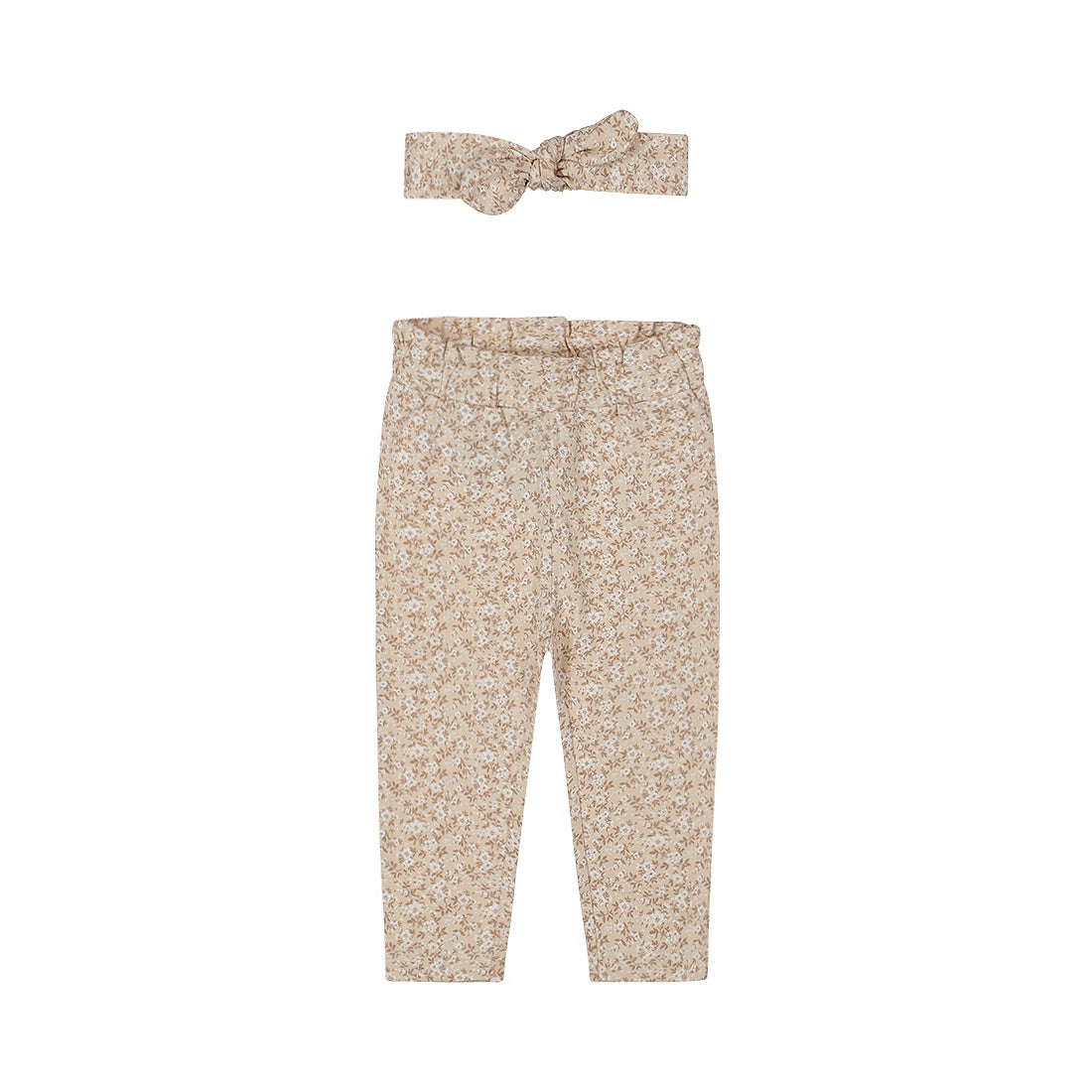 Dirkje-Meisjes Broek + haarband-Beige