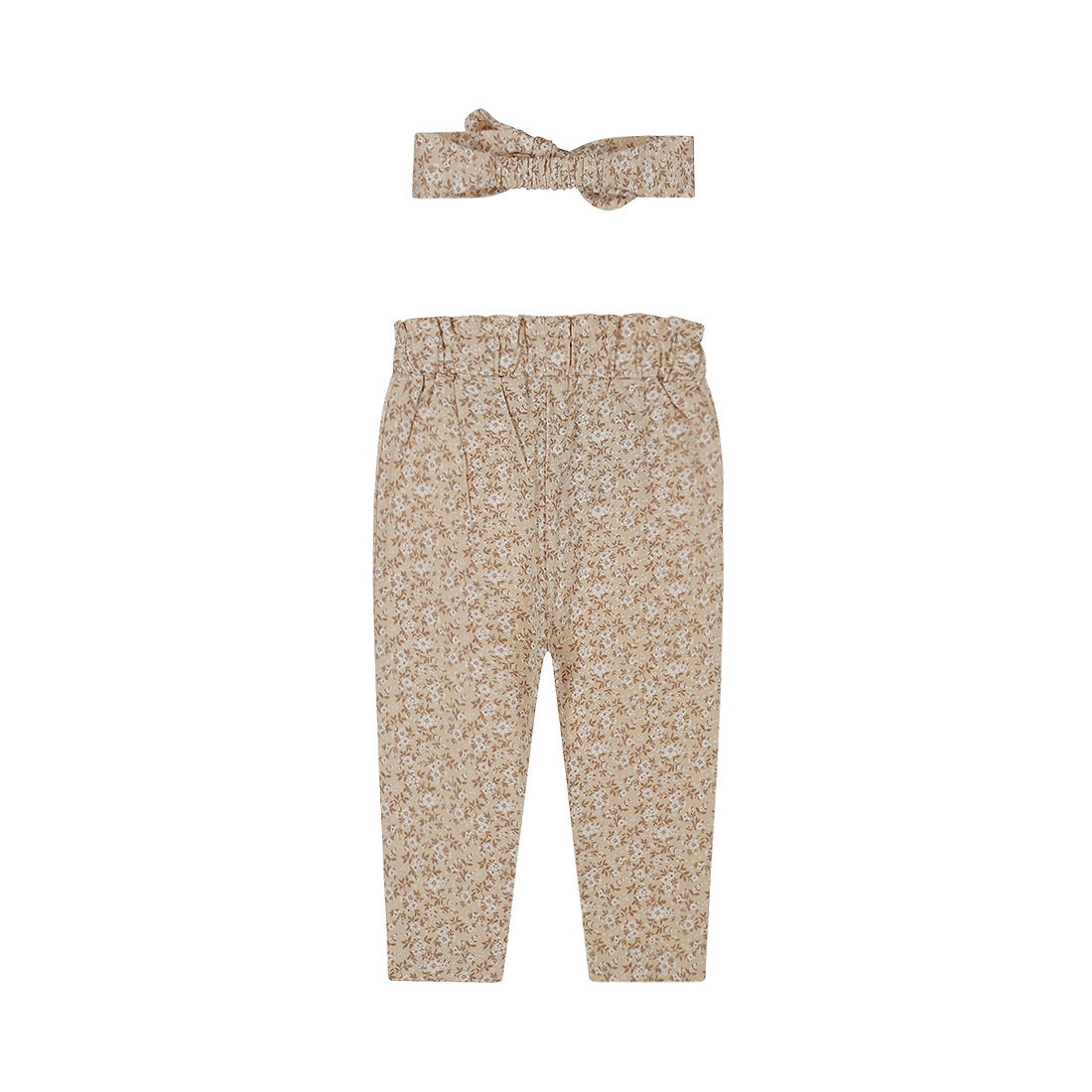 Dirkje-Meisjes Broek + haarband-Beige