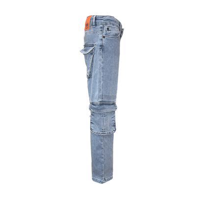 Dutch Dream Denim-Jongens Broek- Mwamba-Cargo Jeans regular-Blauw