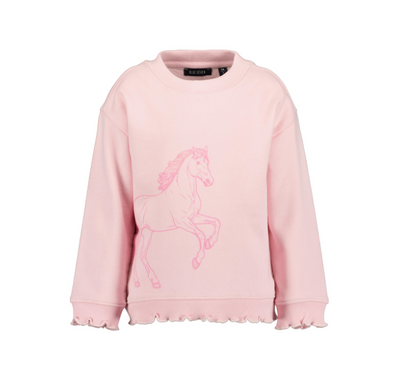 Blue Seven-Meisjes Sweater Rondehals-Roze