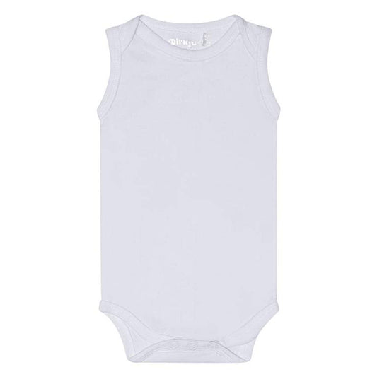 Dirkje-Baby romper mouwloos- Wit