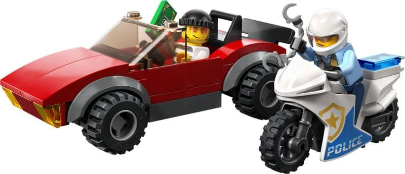 LEGO City Politie Achtervolging auto op politiemotor-60392-Multi Color