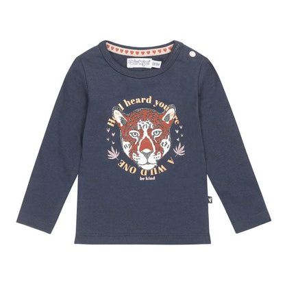 Dirkje-Meisjes T-shirt ls-Navy