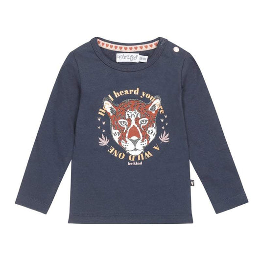 Dirkje-Meisjes T-shirt ls-Navy