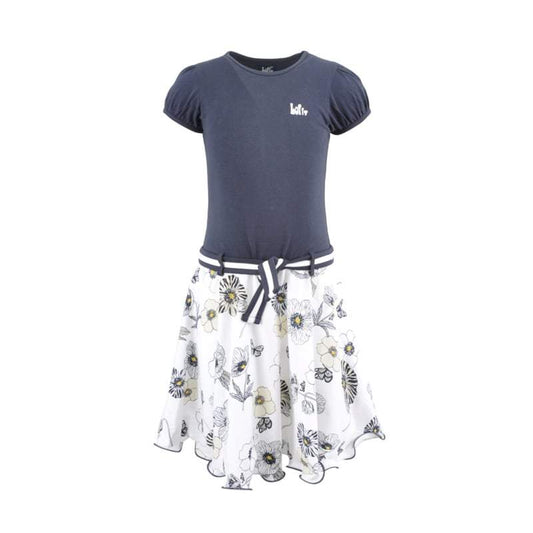 LoFff-Meisjes Jurk Laurien-Navy flower