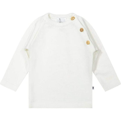 Klein Baby-T-Shirt lange mouw-Natuurlijk wit