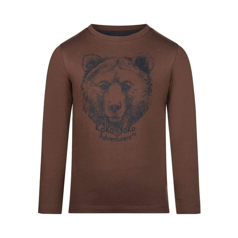 Koko Noko-Jongens T-Shirt Ls-Donker bruin