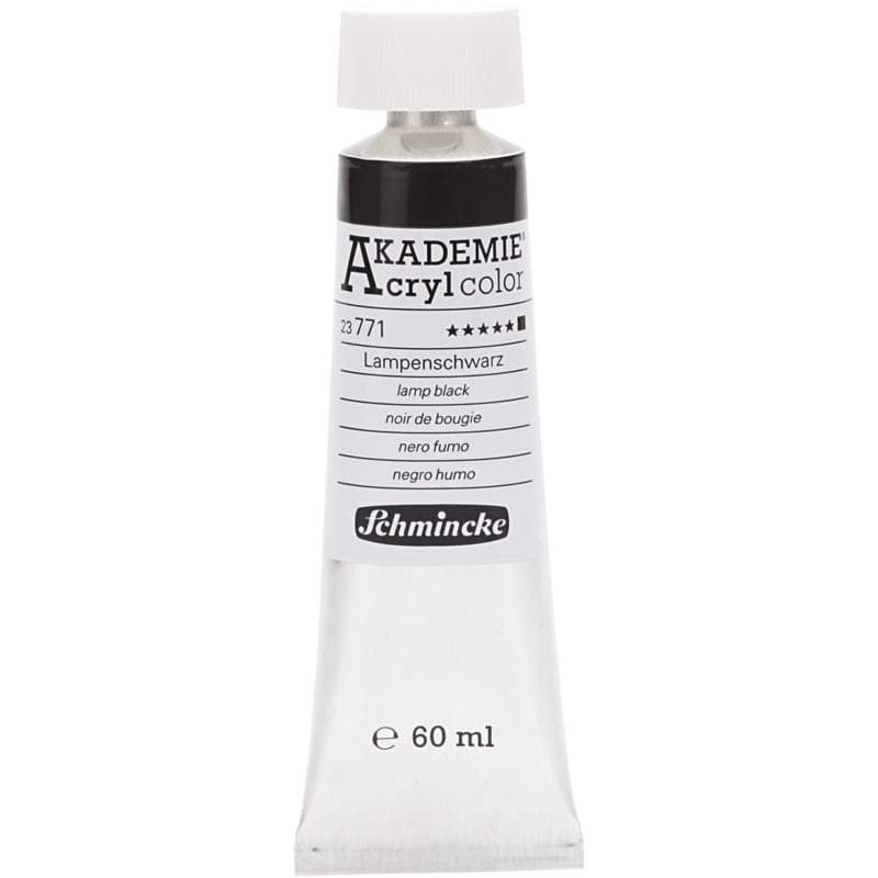 Acryl color-lamp black (771), opaque, extr. fade resistant, 60ml-Schmincke AKADEMIE