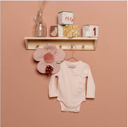 Little Dutch-Meisjes Romper overslag lange mouw -Rib roze