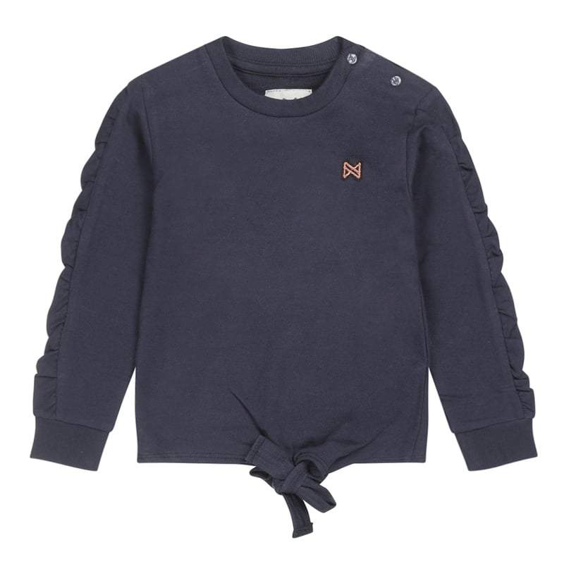 Koko Noko-Meisjes Sweater ls met ronde hals-Navy