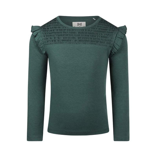 Koko Noko-Meisjes t-shirt Ls-Donker groen