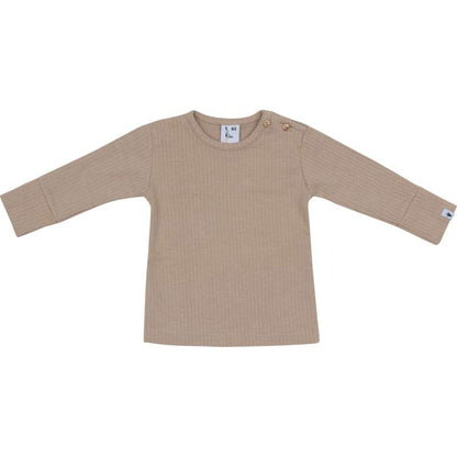 Klein Baby-T-Shirt lange mouw Rib-Filipe beige