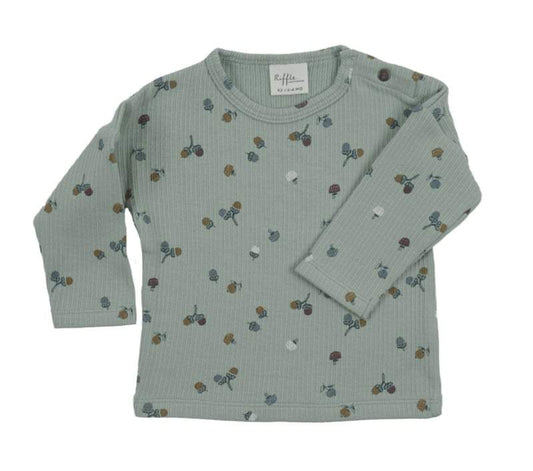 Riffle-Baby T-Shirt Moon ls-Aqua Groen