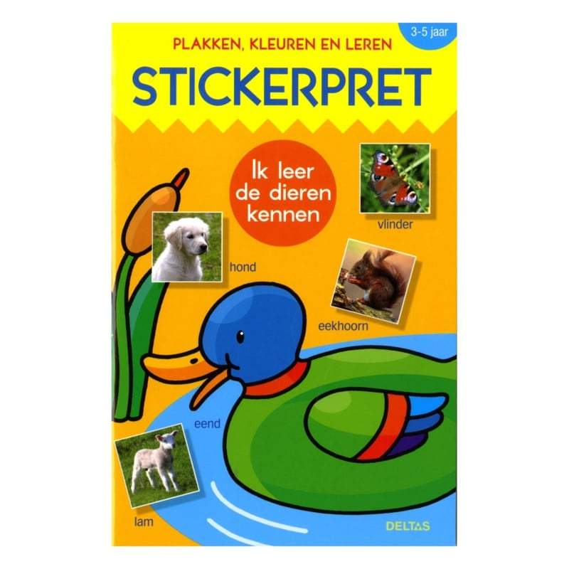 Deltas-Stickerpret -Ik leer dieren kennen (3-5 j)-meerdere kleuren