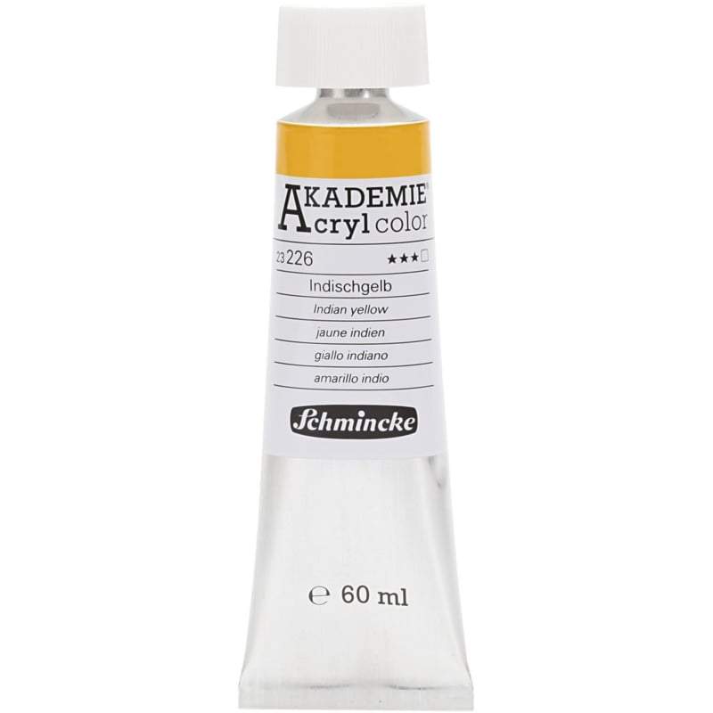 Acryl color-indian yellow (226)-transparent, fade resistant, 60ml-Schmincke AKADEMIE