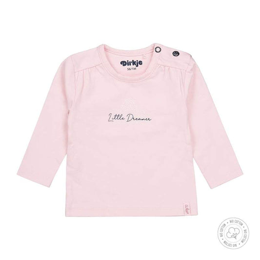 Dirkje-Baby meisjes t-shirt l.s Bio Cotton-Licht roze