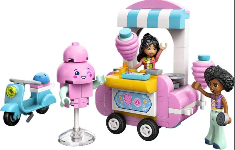 LEGO-Friends Suikerspinkraam en scooter-42643