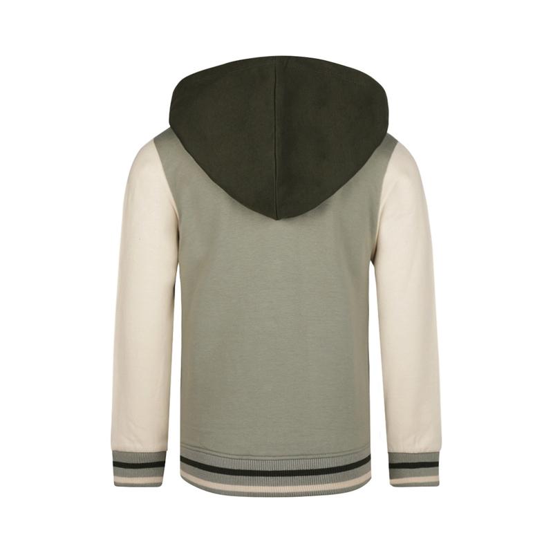 Koko Noko-Jongens Vest met capuchon-Faded groen