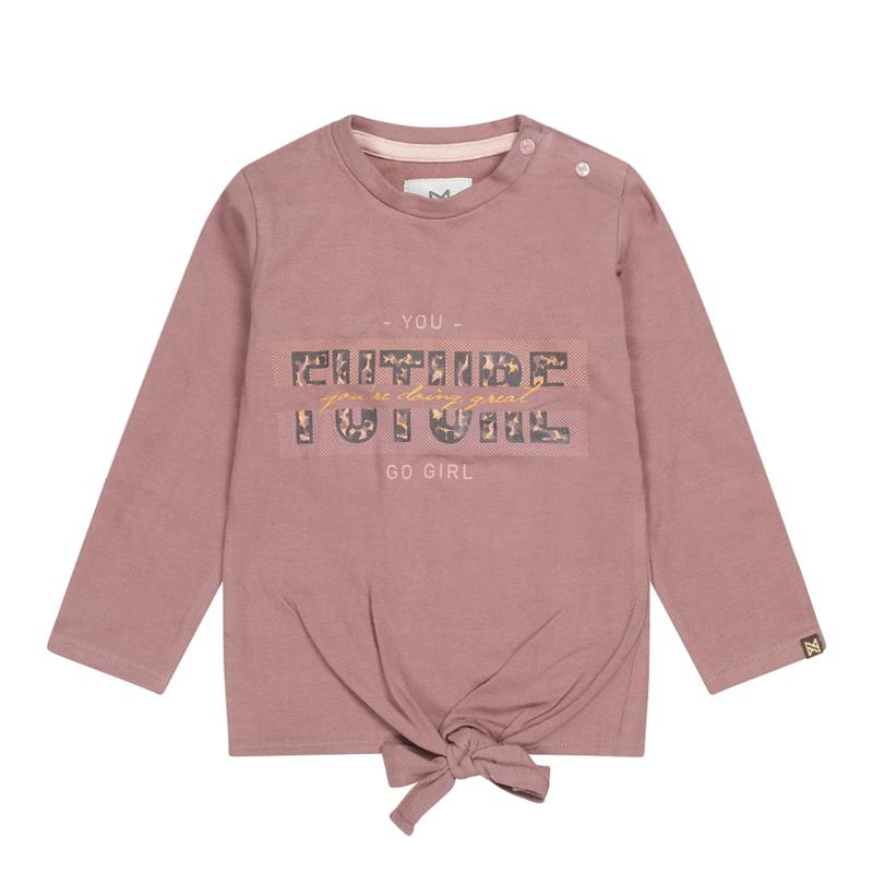 Koko Noko-Meisjes T-shirt ls-Dark Taupe