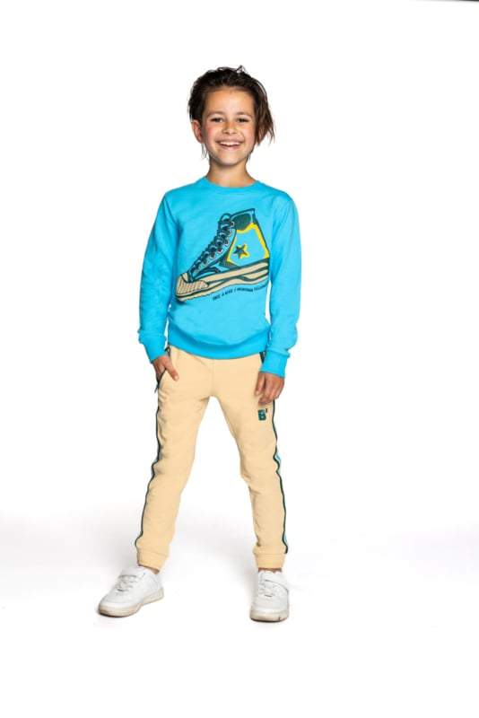 B'Chill-Jongens Sweater Caleb-Aqua