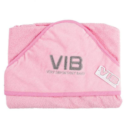 VIB-Meisjes Badcape VIB -Roze-Zilver