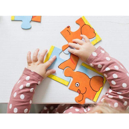 Bambolino toys - Dikkie Dik 4 in 1 puzzel-Wit