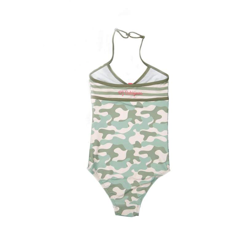 DJ Dutch jeans-Meisjes badpak - Faded light pink+army green aop