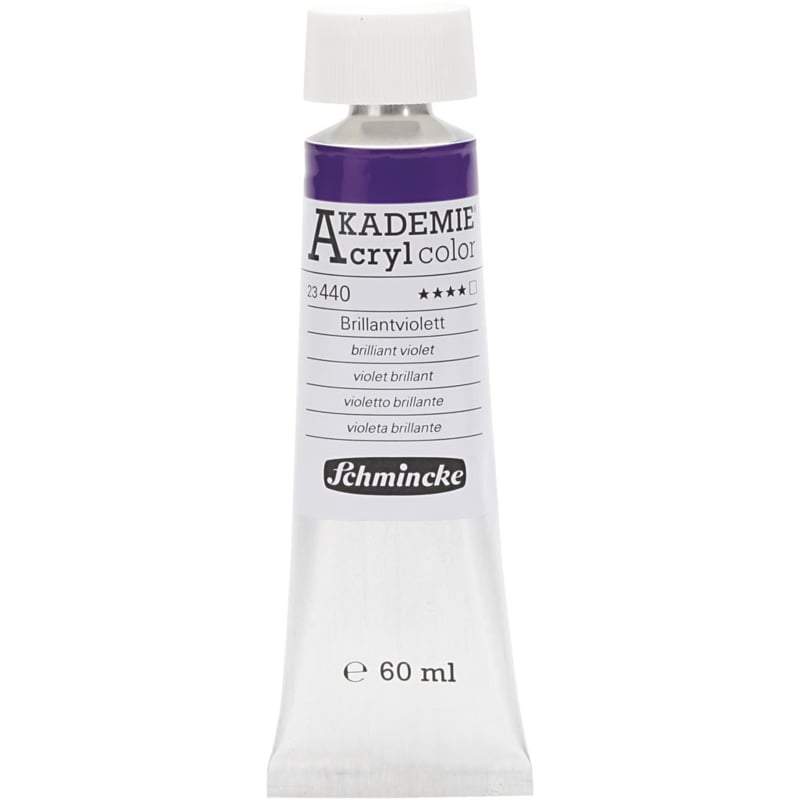 Acryl color-brilliant violet (440), transparent, good fade resistant, 60ml-Schmincke AKADEMIE