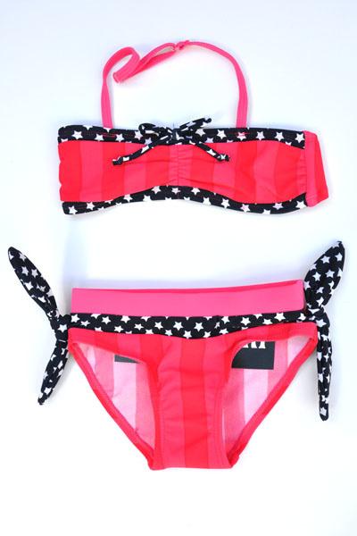 lentiginni-Meisjes bikini bandeau- Roze