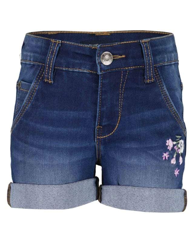 Blue Seven-meisjes jeans broek shorts-Donker blauw