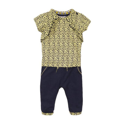 Dirkje-Meisjes babyset- 2 pce -Navy-geel