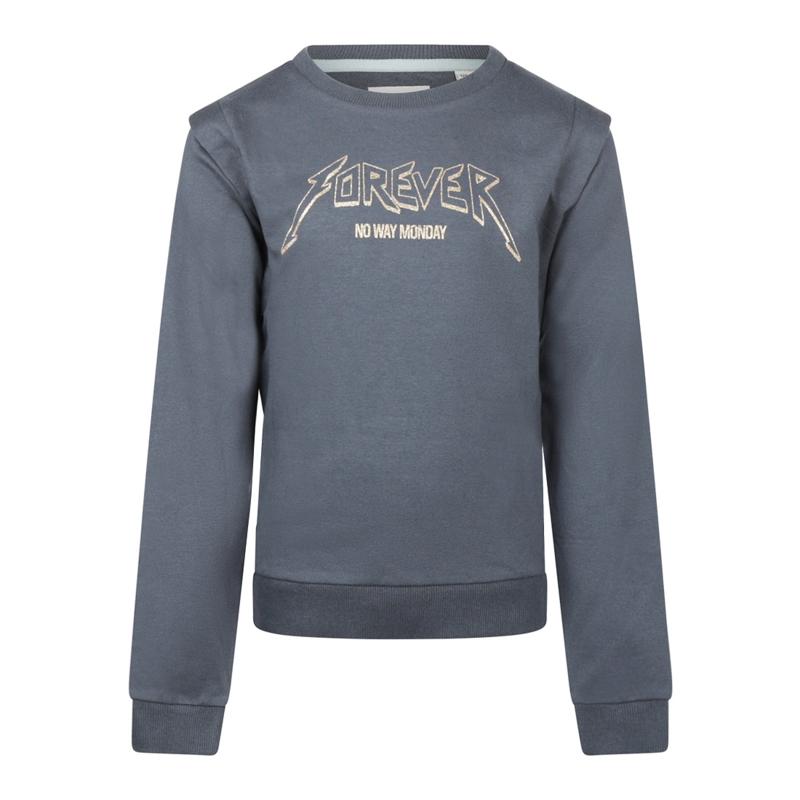 No Way Monday-Girls Sweater ls-Navy