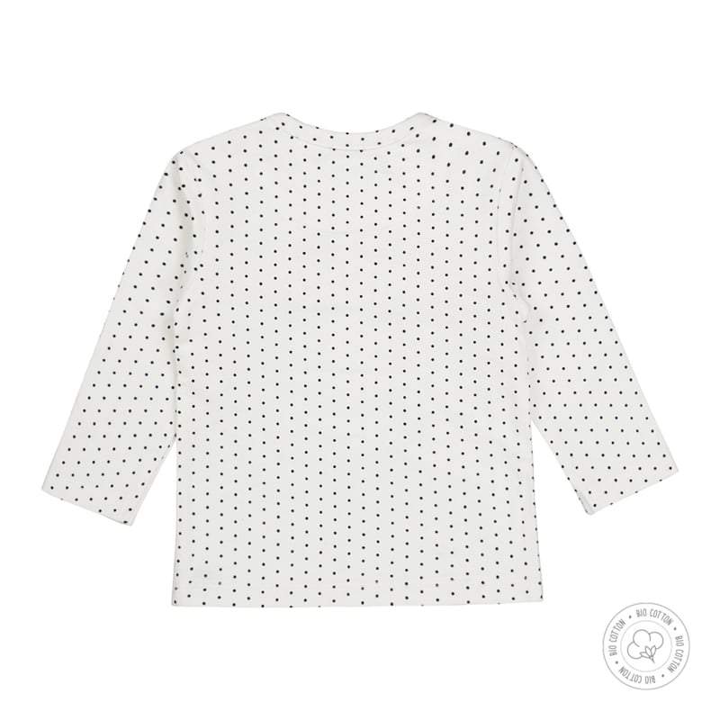 Dirkje-Baby Meisjes  t-shirt l.s Bio Cotton-Gebroken wit