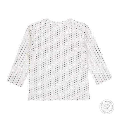 Dirkje-Baby Meisjes  t-shirt l.s Bio Cotton-Gebroken wit