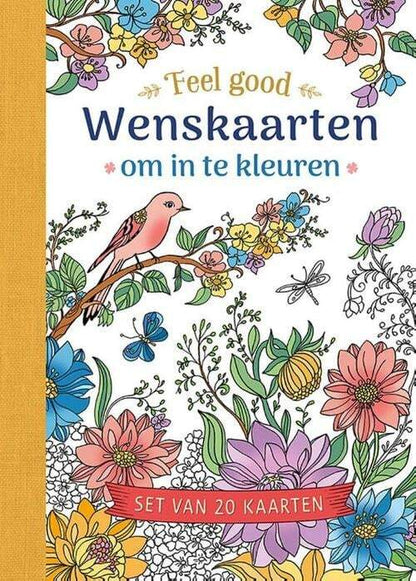 Deltas-Wenskaarten om in te kleuren-Feel good- Wit