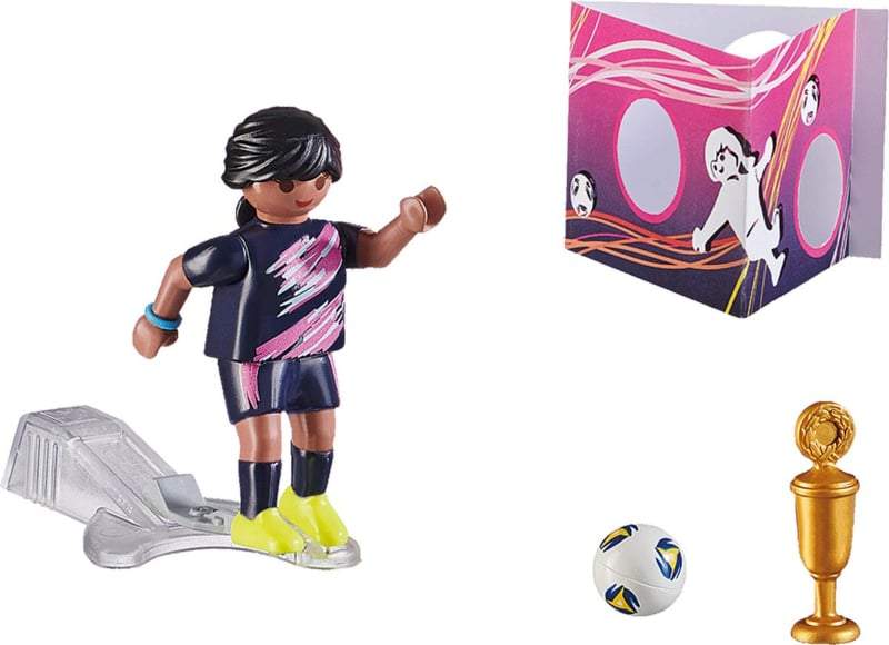 Playmobil Special Plus Voetbalster met doelmuur- 70875-Multi Color