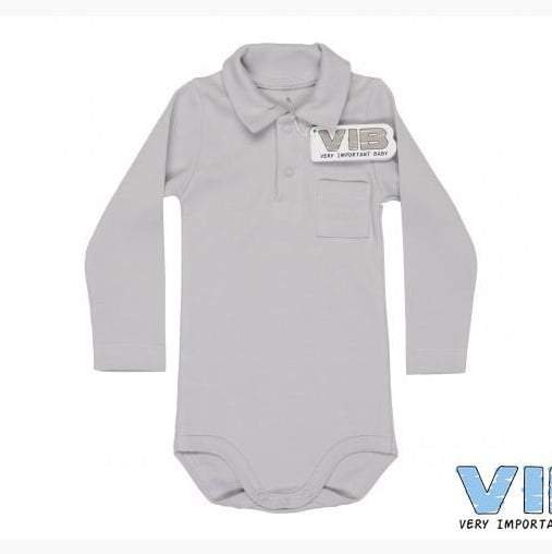 VIB-Polo Romper-Grijs