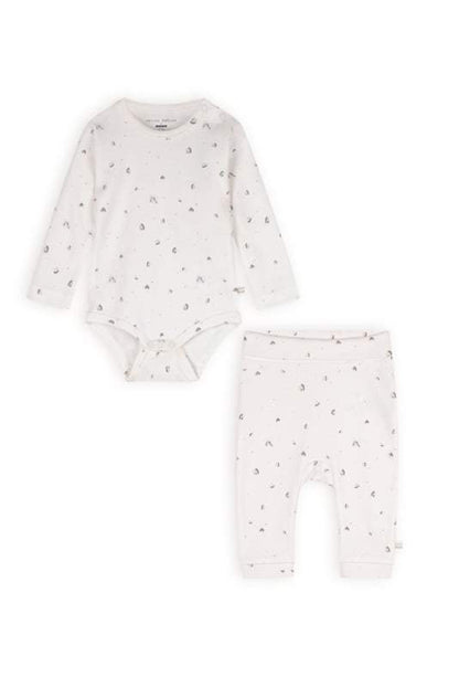 Petite Maison-2 delig set-Romper + Jogger legging-Stormy -AOP Grey