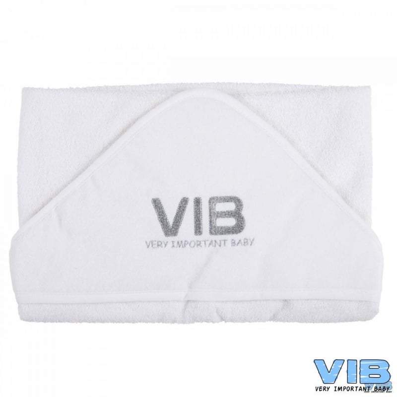 VIB-Badcape VIB -Wit-Zilver