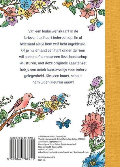 Deltas-Wenskaarten om in te kleuren-Feel good- Wit