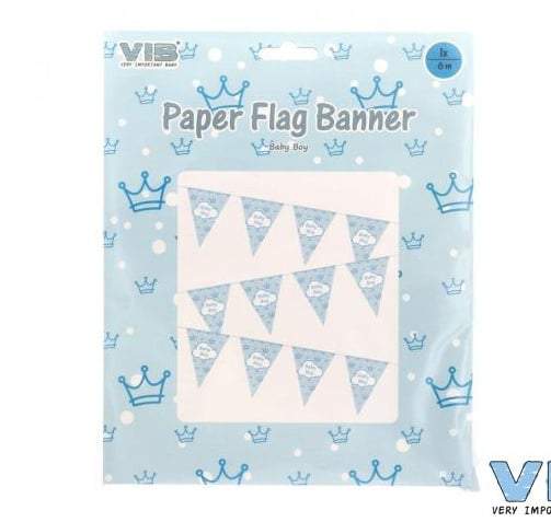 VIB-Papieren Vlag Slinger 6m Baby Jongen