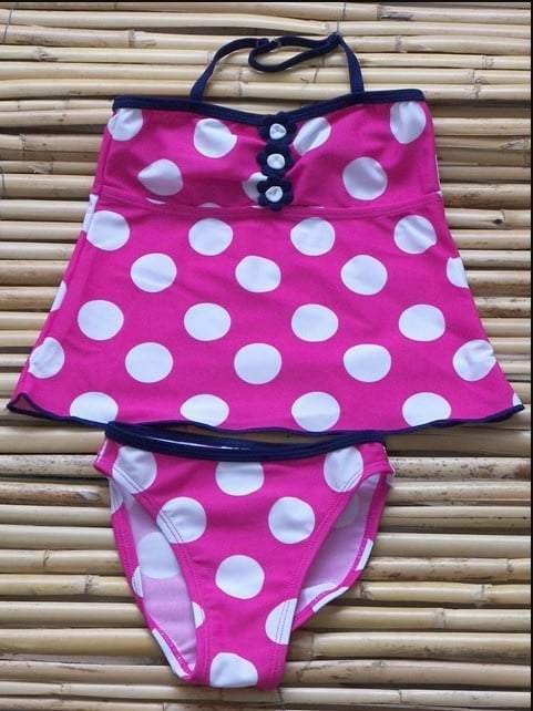 lentiginni-Meisjes Tankini- Roze