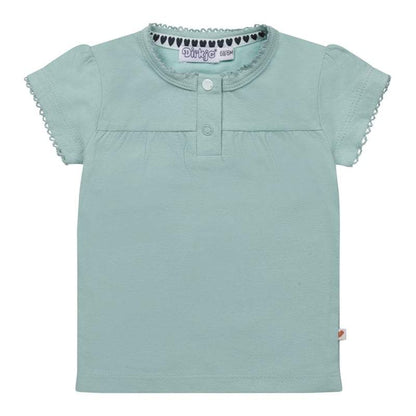 Dirkje-Meisjes T-shirt ls-Smokey aqua