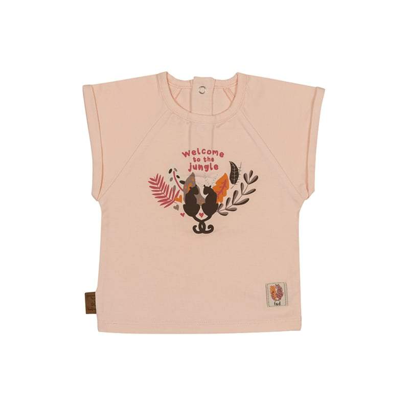 Frogs and Dogs-Meisjes t-shirt Welcome- Roze