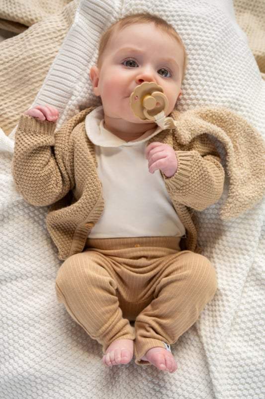 Klein Baby-Broek Rib-Filipe beige