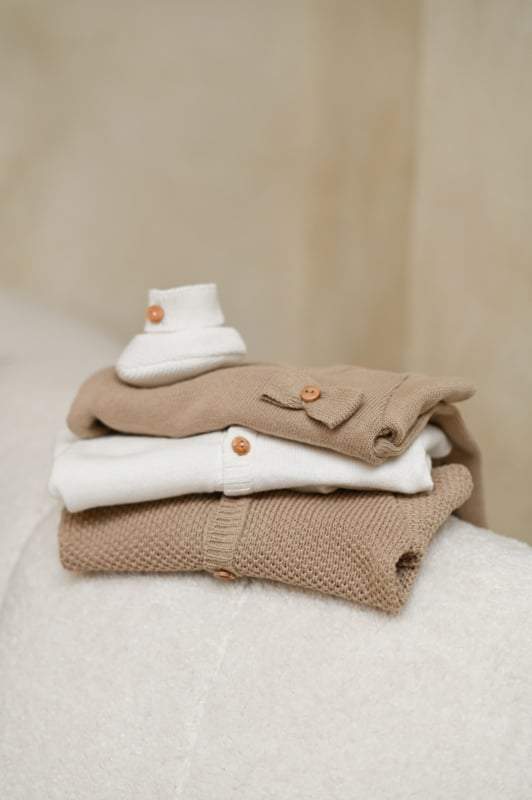 Klein Baby-T-Shirt lange mouw-Filipe beige